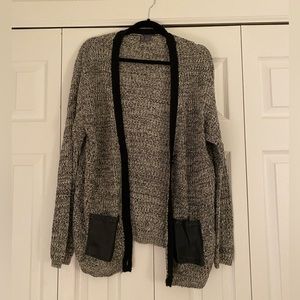 Black and Gray Speckled Cardigan
